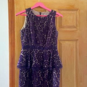 Deep purple lace dress